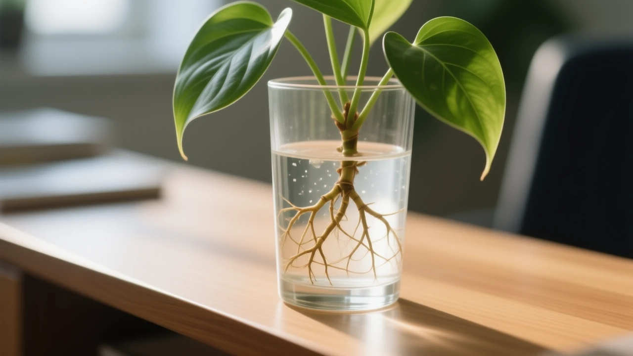 デスクに置く観葉植物、初心者が水耕栽培のポトスを選んだ理由